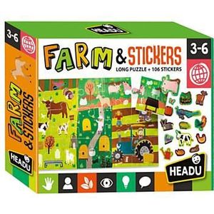 Boerderijpuzzel (45 stukjes) met herbruikbare stickers