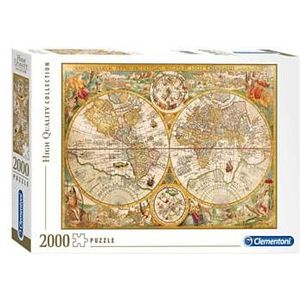 Antieke Wereldkaart - Puzzel (2000 stukjes)