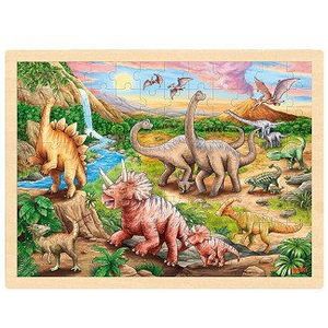 Goki Houten Legpuzzel Dinosaurus, 96st.