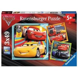 Puzzel Cars 3 Legendes Van De Baan (3x49 Stukjes)