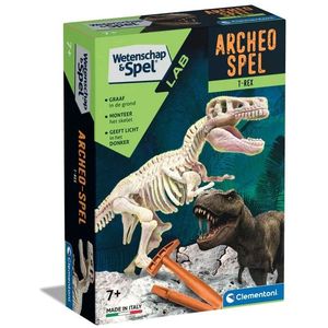 Clementoni Wetenschap & Spel - Archeospel T-rex - Experimenteerdoos - Archeologie speelgoed - Opgravingsset