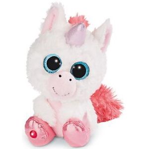 Nici Knuffeleenhoorn Glubschis Junior 15 Cm Pluche Wit/roze