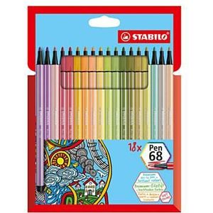 STABILO Pen 68 - Viltstift - Set Met 18 Stuks