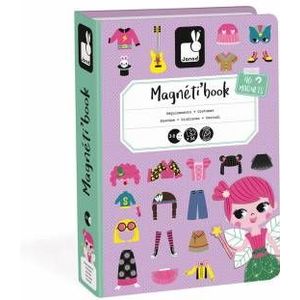 Janod Magneetboek - Magnetisch variatie- en combinatiespeelgoed voor meisjes van 3-8 jaar