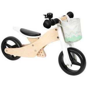 Small Foot - Houten Training Driewieler/Loopfiets 2in1 Saliegroen