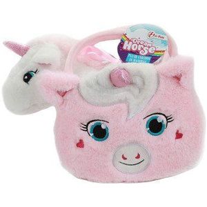 Knuffel Eenhoorn in pluche eenhoorntasje (2 ass.) | Eenhoorn | pluche | kindertas | knuffeltje | unicorn