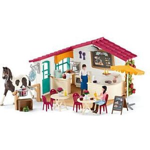 schleich HORSE CLUB - Ruiter Café - Speelfigurenset - Kinderspeelgoed voor Jongens en Meisjes - 42592