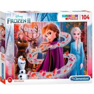 Clementoni Glitter Puzzel Disney Frozen 2, 104st.