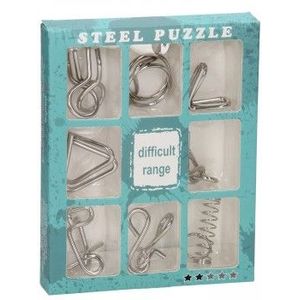 Metalen Breinpuzzels, 9st. **