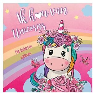 Sticker- en Sjablonenboek Ik hou van Unicorns