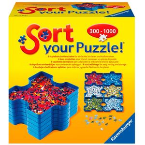 Sorteer Je Puzzel (6 stapelbare sorteerbakjes, 300-1000 stukjes)
