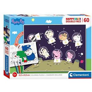 Puzzel & Kleur Peppa Pig (60st) - Clementoni