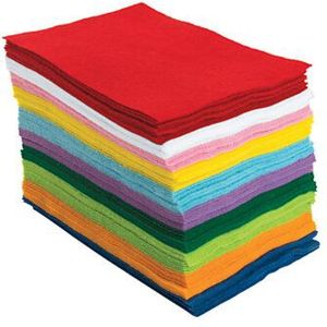 Colorations - Easy Vilt Vellen, Set van 100 (10 Kleuren)