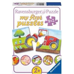 Ravensburger Op de Boerderij- My First Puzzles -9x2 Stukjes - Kinderpuzzel