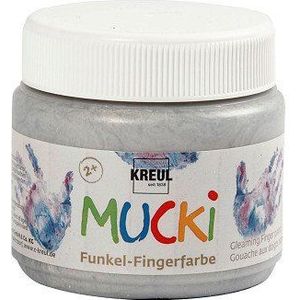 Mucki Vingerverf - Zilver Metallic, 150ml