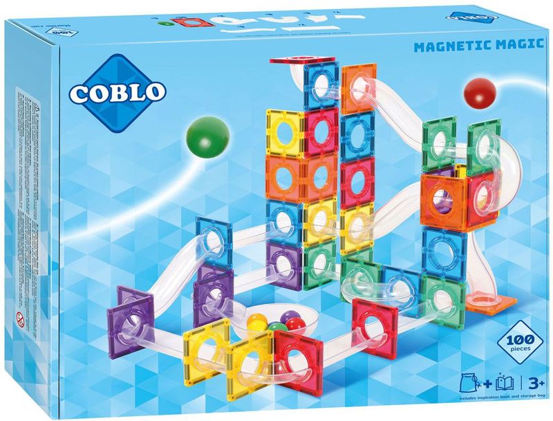 Coblo Knikkerbaan Magnetisch Bouwspeelgoed, 100dlg.