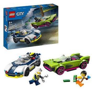 LEGO City Politiewagen en snelle autoachtervolging 60415