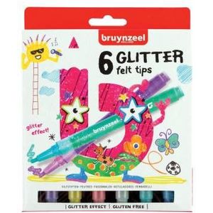 Bruynzeel Kids Glitter Viltstiften, 6st.