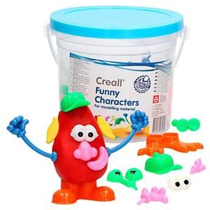 Creall Funny Characters Klei Accessoires, 130dlg