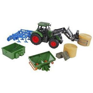 Kids Globe Tractor met Accesoires, 30cm