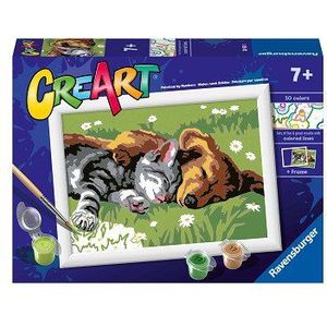 CreArt Schilderen op Nummer - Slapende Katten en Honden