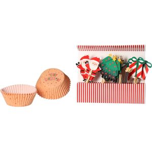 Cakevorm Set Kerst Design, 48dlg.
