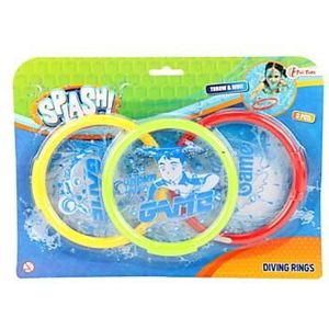 Toi-toys Duikringen Splash 13 Cm Groen/Geel/Rood 3-delig