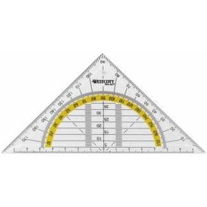 Geodriehoek Westcott 140mm transparant