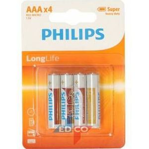 Philips LongLife Batterij AAA 4-pack