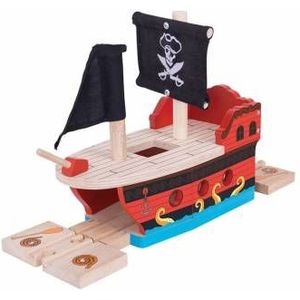 Bigjigs Houten Rails - Piratenschip