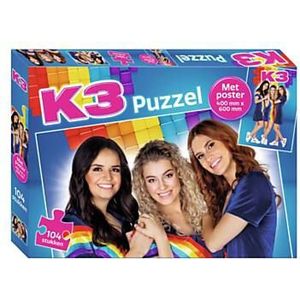 K3 puzzel - met poster 40 x 60 cm - 104 stukjes