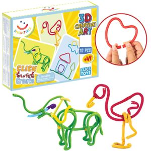 Spaghetteez 3D Art Flexibele Bouwstaafjes, 70dlg.
