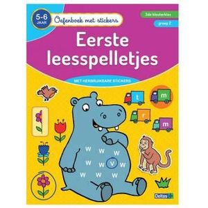 Oefenboek met Stickers - Eerste Leesspelletjes (5-6 jaar)