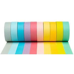 Colorations - Washi Tape Pastel Kleuren, Set van 10