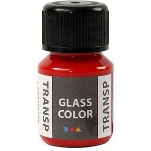 Glass Color Transparante Verf - Rood, 30ml