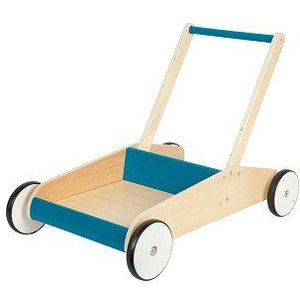 Small Foot - Houten Loopwagen Petrol Blauw