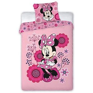 Disney Minnie Mouse Flowers - Dekbedovertrek - Eenpersoons - 140 x 200 cm - Polyester
