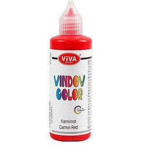 Window Color Sticker en Glasverf - Karmijnrood, 90ml