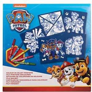 PAW Patrol Viltkleuren 18x18 cm - 5 stuks