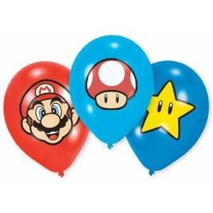 Super Mario Latex Ballonnen, 6st.