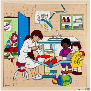 Rolf - Houten Legpuzzel Tandarts, 64st.