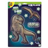 SES Mega Glowing T-Rex World Muurstickers