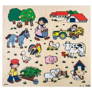 Rolf - Noppenpuzzel Hout Boerderij, 13st.