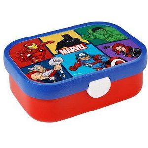 Mepal lunchbox Campus – Broodtrommel met vakjes voor kinderen – Geschikt voor 4 boterhammen – Avengers