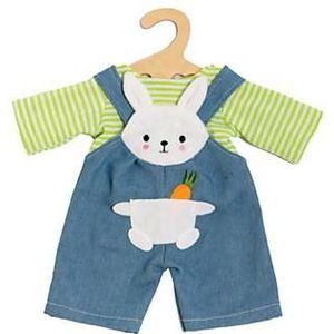 Poppen Tuinbroek met Gestreept Shirt Bunny Lou, 35-45 cm