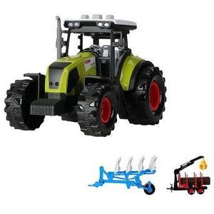 Tractor met aanhangwagen - 2 modellen - 40cm - Frictie - Geluid - Licht