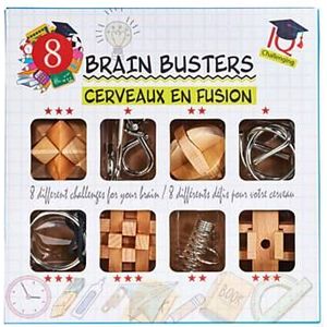 Breinpuzzelset Hout en Metaal (8st) - Train je brein met deze diverse puzzels