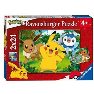 Pikachu en zijn vrienden puzzel (2x24 stukjes)