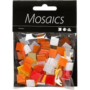 Mini Mozaiek Rood/Oranje 1x1mm, 25 gram