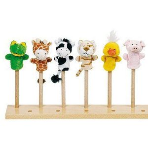 Vingerpopjes: BABYDIEREN H7-8cm, 6 stuks